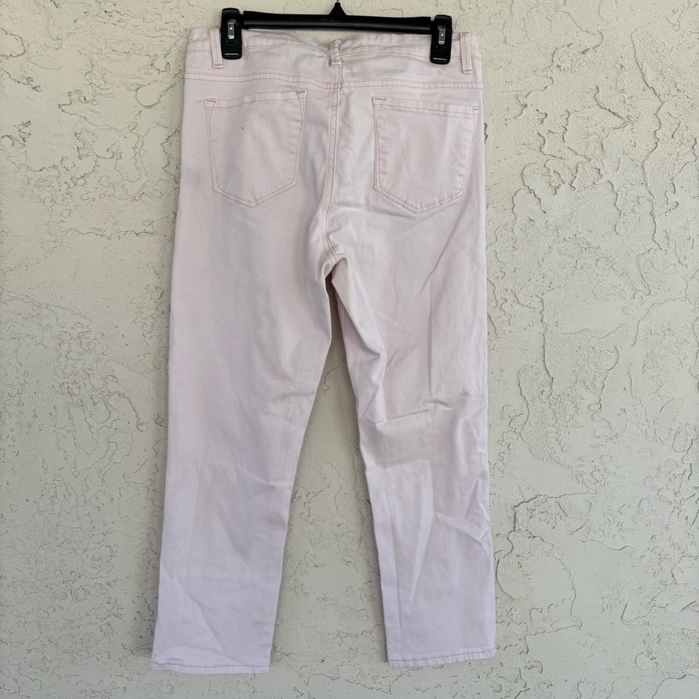 Anne Klein Light Pink Cropped Jeans - Picture 2 of 7